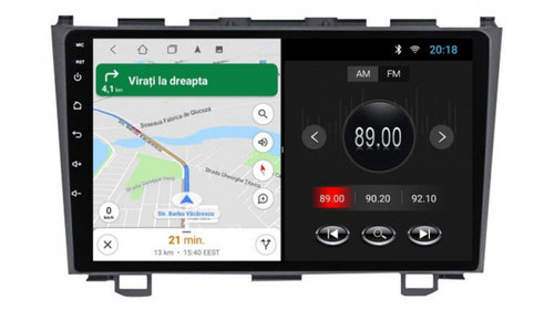 Navigatie dedicata cu Android Honda CR-V III 2006 - 2012, 1GB RAM, Radio GPS Dual Zone, Display HD IPS 9" Touchscreen, Internet Wi-Fi, Bluetooth, MirrorLink, USB, Waze