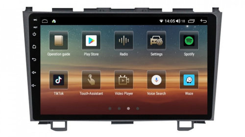 Navigatie dedicata cu Android Honda CR-V III 2006 - 2012, 6GB RAM, Radio GPS Dual Zone, Display HD IPS 9" Touchscreen, Internet Wi-Fi si slot SIM 4G, Bluetooth, MirrorLink, USB, Waze