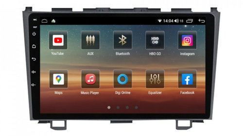Navigatie dedicata cu Android Honda CR-V III 2006 - 2012, 6GB RAM, Radio GPS Dual Zone, Display HD IPS 9" Touchscreen, Internet Wi-Fi si slot SIM 4G, Bluetooth, MirrorLink, USB, Waze