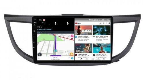 Navigatie dedicata cu Android Honda CR-V IV 2012 - 2018, 6GB RAM, Radio GPS Dual Zone, Display HD IPS 10" Touchscreen, Internet Wi-Fi si slot SIM 4G, Bluetooth, MirrorLink, USB, Waze