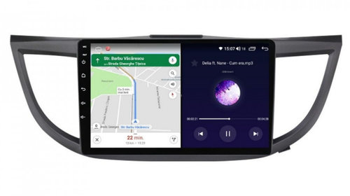 Navigatie dedicata cu Android Honda CR-V IV 2012 - 2018, 6GB RAM, Radio GPS Dual Zone, Display HD IPS 10" Touchscreen, Internet Wi-Fi si slot SIM 4G, Bluetooth, MirrorLink, USB, Waze