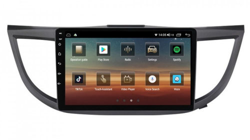 Navigatie dedicata cu Android Honda CR-V IV 2012 - 2018, 6GB RAM, Radio GPS Dual Zone, Display HD IPS 10" Touchscreen, Internet Wi-Fi si slot SIM 4G, Bluetooth, MirrorLink, USB, Waze