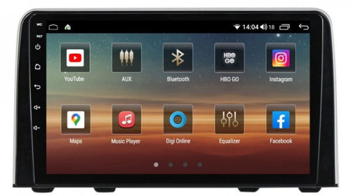 Navigatie dedicata cu Android Honda CR-V V dupa 2018, 4GB RAM, Radio GPS Dual Zone, Display HD IPS 9" Touchscreen, Internet Wi-Fi si slot SIM 4G, Bluetooth, MirrorLink, USB, Waze