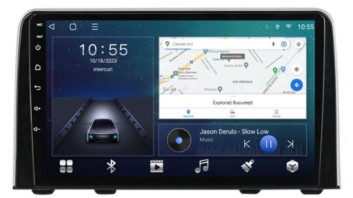 Navigatie dedicata cu Android Honda CR-V V dupa 2018, 3GB RAM, Radio GPS Dual Zone, Display HD IPS 9" Touchscreen, Internet Wi-Fi si slot SIM 4G, Bluetooth, MirrorLink, USB, Waze