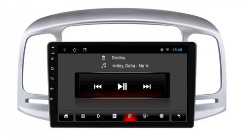 Navigatie dedicata cu Android Hyundai Accent III 2005 - 2010, 2GB RAM, Radio GPS Dual Zone, Display HD IPS 9" Touchscreen, Internet Wi-Fi, Bluetooth, MirrorLink, USB, Waze