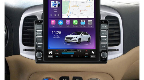 Navigatie dedicata cu Android Hyundai Accent III 2005 - 2010, 4GB RAM, Radio GPS Dual Zone, Touchscreen IPS 9.7" HD tip Tesla, Internet Wi-Fi si slot SIM 4G, Bluetooth, MirrorLink, USB, Waze
