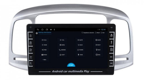 Navigatie dedicata cu Android Hyundai Accent III 2005 - 2010, 1GB RAM, Radio GPS Dual Zone, Display HD IPS 8" Touchscreen, Internet Wi-Fi, Bluetooth, MirrorLink, USB, Waze