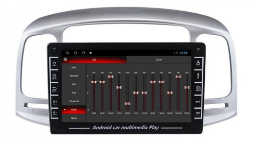 Navigatie dedicata cu Android Hyundai Accent III 2005 - 2010, 1GB RAM, Radio GPS Dual Zone, Display HD IPS 8" Touchscreen, Internet Wi-Fi, Bluetooth, MirrorLink, USB, Waze