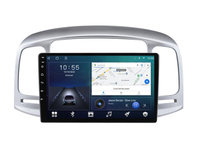 Navigatie dedicata cu Android Hyundai Accent III 2005 - 2010, 2GB RAM, Radio GPS Dual Zone, Display HD IPS 9" Touchscreen, Internet Wi-Fi si slot SIM 4G, Bluetooth, MirrorLink, USB, Waze