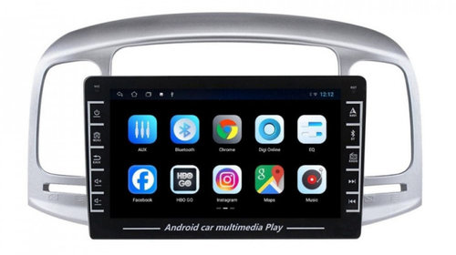 Navigatie dedicata cu Android Hyundai Accent III 2005 - 2010, 1GB RAM, Radio GPS Dual Zone, Display HD IPS 8" Touchscreen, Internet Wi-Fi, Bluetooth, MirrorLink, USB, Waze