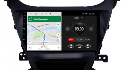 Navigatie dedicata cu Android Hyundai Elantra V 2014 - 2016, 2GB RAM, Radio GPS Dual Zone, Display HD IPS 9" Touchscreen, Internet Wi-Fi, Bluetooth, MirrorLink, USB, Waze