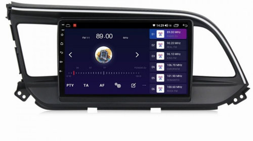 Navigatie dedicata cu Android Hyundai Elantra VI 2019 - 2020, 4GB RAM, Radio GPS Dual Zone, Display HD IPS 9" Touchscreen, Internet Wi-Fi si slot SIM 4G, Bluetooth, MirrorLink, USB, Waze