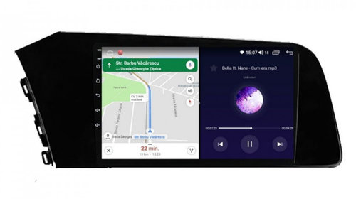 Navigatie dedicata cu Android Hyundai Elantra VII dupa 2020, 4GB RAM, Radio GPS Dual Zone, Display HD IPS 10" Touchscreen, Internet Wi-Fi si slot SIM 4G, Bluetooth, MirrorLink, USB, Waze