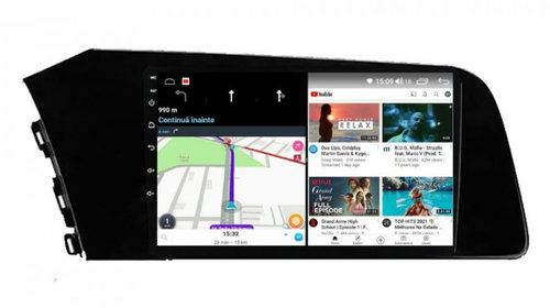Navigatie dedicata cu Android Hyundai Elantra VII dupa 2020, 4GB RAM, Radio GPS Dual Zone, Display HD IPS 10" Touchscreen, Internet Wi-Fi si slot SIM 4G, Bluetooth, MirrorLink, USB, Waze