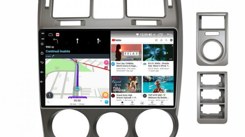 Navigatie dedicata cu Android Hyundai Getz 2001 - 2011, 6GB RAM, Radio GPS Dual Zone, Display HD IPS 9" Touchscreen, Internet Wi-Fi si slot SIM 4G, Bluetooth, MirrorLink, USB, Waze