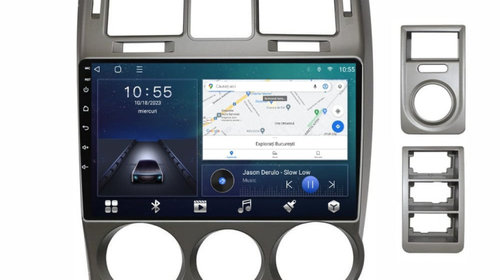 Navigatie dedicata cu Android Hyundai Getz 2001 - 2011, 3GB RAM, Radio GPS Dual Zone, Display HD IPS 9" Touchscreen, Internet Wi-Fi si slot SIM 4G, Bluetooth, MirrorLink, USB, Waze