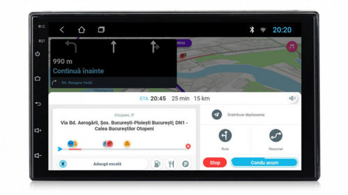 Navigatie dedicata cu Android Hyundai Getz 2002 - 2010, 1GB RAM, Radio GPS Dual Zone, Display HD 7" Touchscreen, Internet Wi-Fi, Bluetooth, MirrorLink, USB, Waze