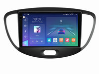 Navigatie dedicata cu Android Hyundai i10 2007 - 2013, 8GB RAM, Radio GPS Dual Zone, Display 2K QLED 9.5" Touchscreen, Internet Wi-Fi si slot SIM 4G, Bluetooth, MirrorLink, USB, Waze