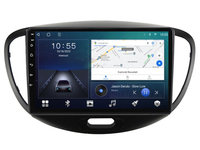 Navigatie dedicata cu Android Hyundai i10 2007 - 2013, 2GB RAM, Radio GPS Dual Zone, Display HD IPS 9" Touchscreen, Internet Wi-Fi si slot SIM 4G, Bluetooth, MirrorLink, USB, Waze