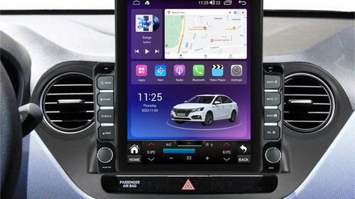 Navigatie dedicata cu Android Hyundai i10 2013 - 2019, 4GB RAM, Radio GPS Dual Zone, Touchscreen IPS 9.7" HD tip Tesla, Internet Wi-Fi si slot SIM 4G, Bluetooth, MirrorLink, USB, Waze