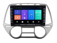 Navigatie dedicata cu Android Hyundai i20 2008 - 2012, clima automata, 1GB RAM, Radio GPS Dual Zone, Display HD IPS 8" Touchscreen, Internet Wi-Fi, Bluetooth, MirrorLink, USB, Waze