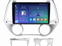 Navigatie dedicata cu Android Hyundai i20 2012 - 2014, 8GB RAM, Radio GPS Dual Zone, Display 2K QLED 9.5" Touchscreen, Internet Wi-Fi si slot SIM 4G, Bluetooth, MirrorLink, USB, Waze
