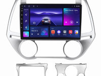 Navigatie dedicata cu Android Hyundai i20 2012 - 2014, 3GB RAM, Radio GPS Dual Zone, Display HD IPS 9" Touchscreen, Internet Wi-Fi si slot SIM 4G, Bluetooth, MirrorLink, USB, Waze