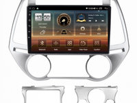 Navigatie dedicata cu Android Hyundai i20 2012 - 2014, 4GB RAM, Radio GPS Dual Zone, Display HD IPS 9" Touchscreen, Internet Wi-Fi si slot SIM 4G, Bluetooth, MirrorLink, USB, Waze