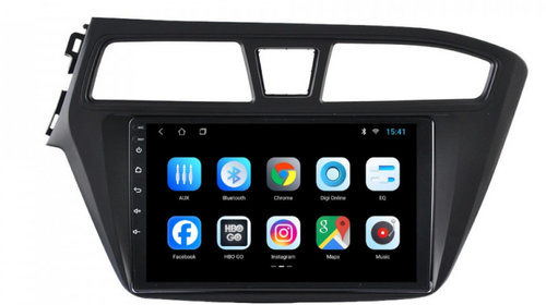 Navigatie dedicata cu Android Hyundai i20 2014 - 2018, 2GB RAM, Radio GPS Dual Zone, Display HD IPS 9" Touchscreen, Internet Wi-Fi, Bluetooth, MirrorLink, USB, Waze