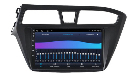 Navigatie dedicata cu Android Hyundai i20 2014 - 2018, 3GB RAM, Radio GPS Dual Zone, Display HD IPS 9" Touchscreen, Internet Wi-Fi si slot SIM 4G, Bluetooth, MirrorLink, USB, Waze