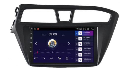 Navigatie dedicata cu Android Hyundai i20 2014 - 2018, 4GB RAM, Radio GPS Dual Zone, Display HD IPS 9" Touchscreen, Internet Wi-Fi si slot SIM 4G, Bluetooth, MirrorLink, USB, Waze