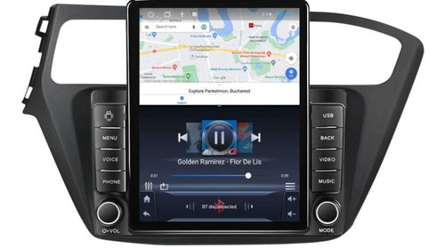 Navigatie dedicata cu Android Hyundai i20 2014 - 2018, 2GB RAM, Radio GPS Dual Zone, Touchscreen IPS 9.7" HD tip Tesla, Internet Wi-Fi, Bluetooth, MirrorLink, USB, Waze