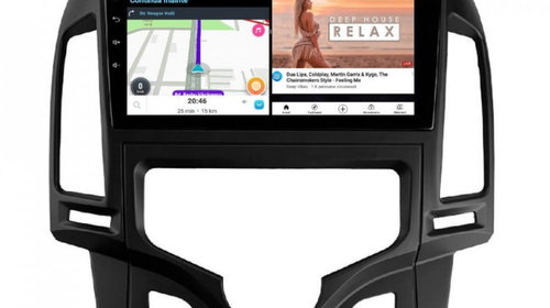 Navigatie dedicata cu Android Hyundai i30 2007 - 2012, clima automata, 1GB RAM, Radio GPS Dual Zone, Display HD IPS 9" Touchscreen, Internet Wi-Fi, Bluetooth, MirrorLink, USB, Waze
