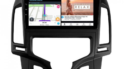 Navigatie dedicata cu Android Hyundai i30 2007 - 2012, clima automata, 2GB RAM, Radio GPS Dual Zone, Display HD IPS 9" Touchscreen, Internet Wi-Fi, Bluetooth, MirrorLink, USB, Waze