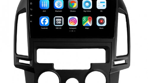 Navigatie dedicata cu Android Hyundai i30 2007 - 2012, clima manuala, 1GB RAM, Radio GPS Dual Zone, Display HD IPS 9" Touchscreen, Internet Wi-Fi, Bluetooth, MirrorLink, USB, Waze