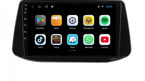 Navigatie dedicata cu Android Hyundai i30 dupa 2017, 1GB RAM, Radio GPS Dual Zone, Display HD IPS 9" Touchscreen, Internet Wi-Fi, Bluetooth, MirrorLink, USB, Waze