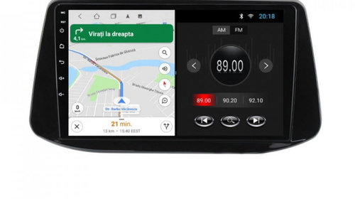 Navigatie dedicata cu Android Hyundai i30 dupa 2017, 1GB RAM, Radio GPS Dual Zone, Display HD IPS 9" Touchscreen, Internet Wi-Fi, Bluetooth, MirrorLink, USB, Waze