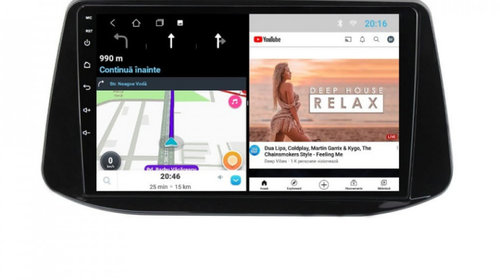 Navigatie dedicata cu Android Hyundai i30 dupa 2017, 1GB RAM, Radio GPS Dual Zone, Display HD IPS 9" Touchscreen, Internet Wi-Fi, Bluetooth, MirrorLink, USB, Waze
