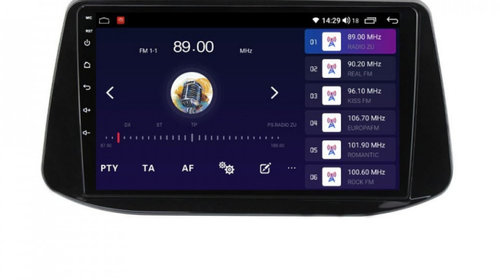 Navigatie dedicata cu Android Hyundai i30 dupa 2017, 4GB RAM, Radio GPS Dual Zone, Display HD IPS 9" Touchscreen, Internet Wi-Fi si slot SIM 4G, Bluetooth, MirrorLink, USB, Waze