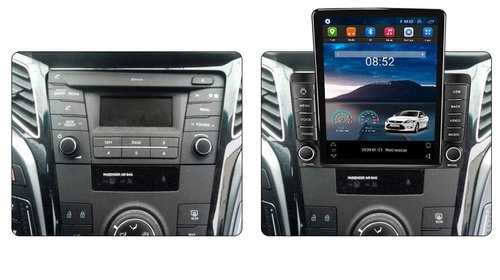 Navigatie dedicata cu Android Hyundai i40 2012 - 2020, 2GB RAM, Radio GPS Dual Zone, Touchscreen IPS 9.7" HD tip Tesla, Internet Wi-Fi, Bluetooth, MirrorLink, USB, Waze