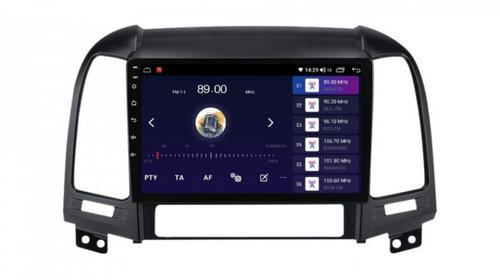 Navigatie dedicata cu Android Hyundai Santa Fe II 2006 - 2012, 6GB RAM, Radio GPS Dual Zone, Display HD IPS 9" Touchscreen, Internet Wi-Fi si slot SIM 4G, Bluetooth, MirrorLink, USB, Waze