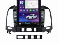 Navigatie dedicata cu Android Hyundai Santa Fe II 2006 - 2012, 4GB RAM, Radio GPS Dual Zone, Touchscreen IPS 9.7" HD tip Tesla, Internet Wi-Fi si slot SIM 4G, Bluetooth, MirrorLink, USB, Waze