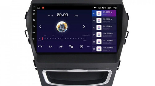 Navigatie dedicata cu Android Hyundai Santa Fe III / Grand Santa Fe 2012 - 2018, 6GB RAM, Radio GPS Dual Zone, Display HD IPS 9" Touchscreen, Internet Wi-Fi si slot SIM 4G, Bluetooth, MirrorLink, USB, Waze