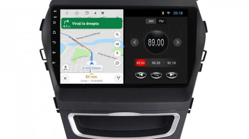 Navigatie dedicata cu Android Hyundai Santa Fe III / Grand Santa Fe 2012 - 2018, 2GB RAM, Radio GPS Dual Zone, Display HD IPS 9" Touchscreen, Internet Wi-Fi, Bluetooth, MirrorLink, USB, Waze