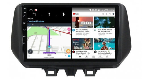Navigatie dedicata cu Android Hyundai Tucson 2018 - 2020, 3GB RAM, Radio GPS Dual Zone, Display HD IPS 10" Touchscreen, Internet Wi-Fi si slot SIM 4G, Bluetooth, MirrorLink, USB, Waze