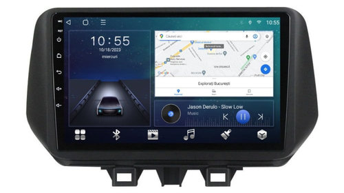 Navigatie dedicata cu Android Hyundai Tucson 2018 - 2020, 3GB RAM, Radio GPS Dual Zone, Display HD IPS 10" Touchscreen, Internet Wi-Fi si slot SIM 4G, Bluetooth, MirrorLink, USB, Waze