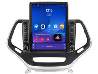 Navigatie dedicata cu Android Jeep Cherokee V 2014 - 2019, 1GB RAM, Radio GPS Dual Zone, Touchscreen IPS 9.7" HD tip Tesla, Internet Wi-Fi, Bluetooth, MirrorLink, USB, Waze