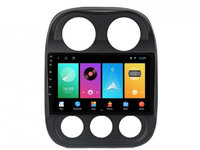 Navigatie dedicata cu Android Jeep Compass I 2011 - 2016, 2GB RAM, Radio GPS Dual Zone, Display HD IPS 10" Touchscreen, Internet Wi-Fi, Bluetooth, MirrorLink, USB, Waze