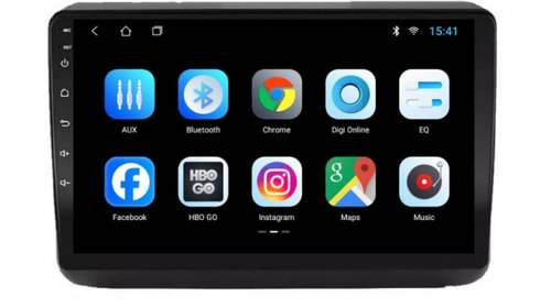 Navigatie dedicata cu Android Jeep Grand Cherokee IV 2014 - 2021, 2GB RAM, Radio GPS Dual Zone, Display HD IPS 9" Touchscreen, Internet Wi-Fi, Bluetooth, MirrorLink, USB, Waze