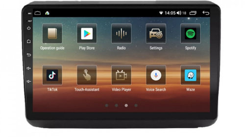 Navigatie dedicata cu Android Jeep Grand Cherokee IV 2014 - 2021, 8GB RAM, Radio GPS Dual Zone, Display HD IPS 9" Touchscreen, Internet Wi-Fi si slot SIM 4G, Bluetooth, MirrorLink, USB, Waze